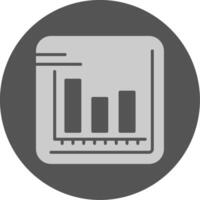 Chart Solid Grey Minimal Circle Icon vector