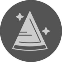 Party hat Solid Grey Minimal Circle Icon vector