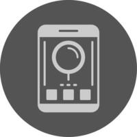 Search Mobile Interface Solid Grey Minimal Circle Icon vector