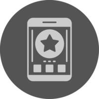 Star Mobile Interface Solid Grey Circle Icon Design vector