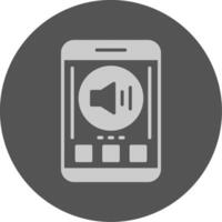 Volume Mobile Interface Solid Grey Minimal Circle Icon vector
