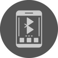 Bluetooth Mobile Interface Solid Grey Minimal Circle Icon vector