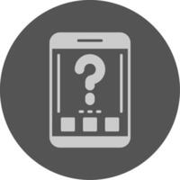Question mark Mobile Interface Solid Grey Minimal Circle Icon vector
