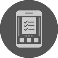 Checklist Mobile Interface Solid Grey Minimal Circle Icon vector