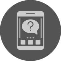 Question Mobile Interface Solid Grey Minimal Circle Icon vector