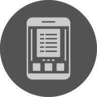 List Mobile Interface Solid Grey Minimal Circle Icon vector