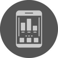 Chart Mobile Interface Solid Grey Minimal Circle Icon vector