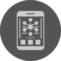 Graph Mobile Interface Solid Grey Minimal Circle Icon vector