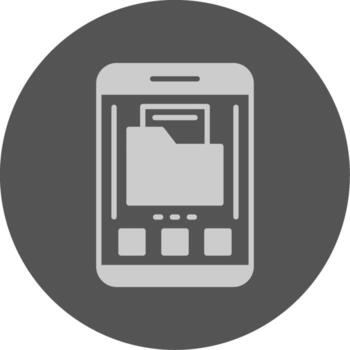 Folder Mobile Interface Solid Grey Circle Icon Design vector