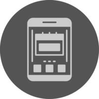 Calendar Mobile Interface Solid Grey Minimal Circle Icon Design vector