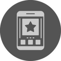Star Mobile Interface Solid Grey Circle Icon vector