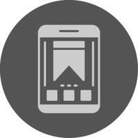 Bookmark Mobile Interface Solid Grey Minimal Circle Icon vector
