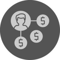 Affiliate Program Solid Grey Circle Icon vector