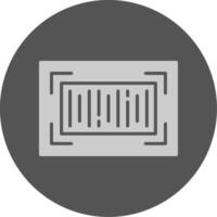Barcode Solid Grey Circle Icon vector