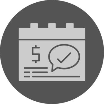 Subscription Solid Grey Circle Icon vector