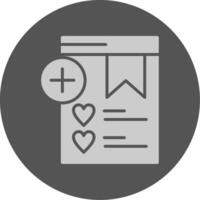Add to Wishlist Solid Grey Circle Icon vector