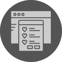 Wishlist Solid Grey Circle Icon Design vector