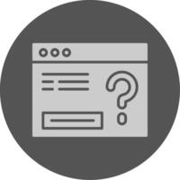 FAQ Solid Grey Circle Icon vector