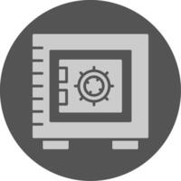 Vault Solid Grey Circle Icon vector