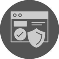 Online security Solid Grey Circle Icon vector
