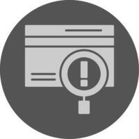 Fraud detection Solid Grey Circle Icon vector