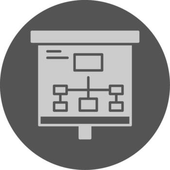 Flowchart Solid Grey Circle Icon vector