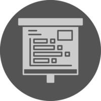 Horizontal Bars showing Solid Grey Circle Icon vector