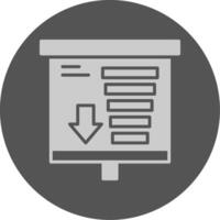 Funnel Chart Solid Grey Circle Icon vector