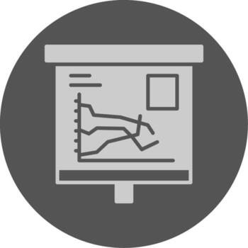 Multiple Line Graph Solid Grey Circle Icon vector