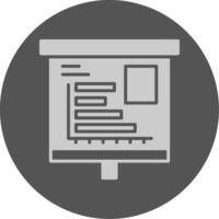 Horizontal Bar Chart Solid Grey Circle Icon vector