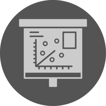 dispersión trama sólido gris circulo icono vector
