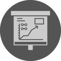 Upward Trend in Graph Solid Grey Circle Icon vector