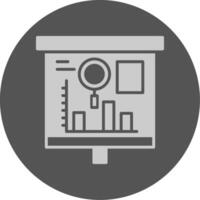 Statistics of Graph Solid Grey Circle Icon vector