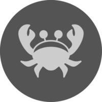 Crab Solid Grey Circle Icon Design vector
