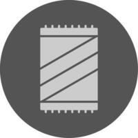 Beach towel Solid Grey Circle Icon vector