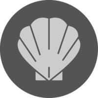 Seashell Solid Grey Circle Icon vector