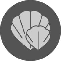 Shell collection Solid Grey Circle Icon vector