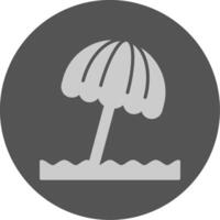 Parasol Solid Grey Circle Icon vector