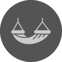 Hammock Solid Grey Circle Icon vector