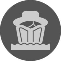 Beach reading Solid Grey Circle Icon vector