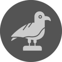 Seagull Solid Grey Circle minimal Icon vector