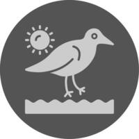 Sandpipers Solid Grey Circle Icon vector