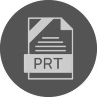 PRT Format Solid Grey Circle Icon vector