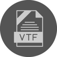 VTF Format Solid Grey Circle Icon vector