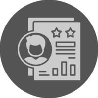 Performance Review Solid Grey Circle Icon vector