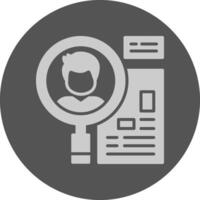Background Check Solid Grey Circle Icon vector