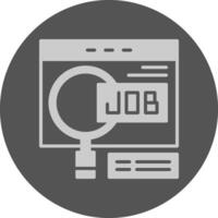 Search Solid Grey Circle Icon Design vector