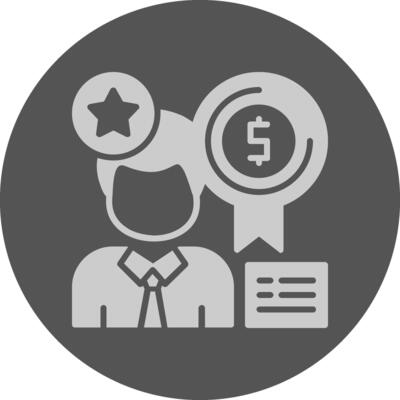 Rewards Solid Grey Circle Icon