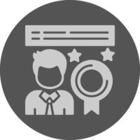 Employee of the Month Solid Grey Circle Icon vector