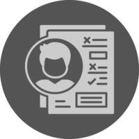 Evaluation Solid Grey Circle Icon vector